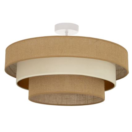 Πλαφονιέρα WENTA 1xE27/60W/230V, Ø 50 cm, γιούτα/μπεζ