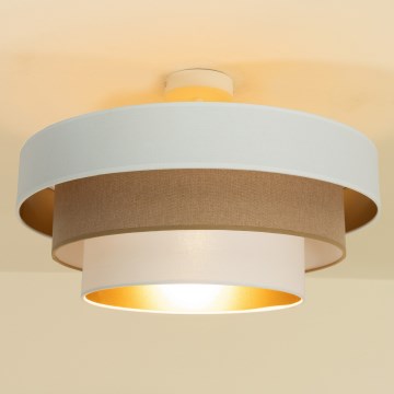 Πλαφονιέρα WENTA 1xE27/60W/230V Ø 50 εκ. λευκή/καφέ