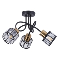 Πλαφονιέρα ZAHARA 3xE27/10W/230V μαύρη