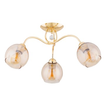 Πλαφονιέρα οροφής AMARILLO 3xE27/15W/230V χρυσό