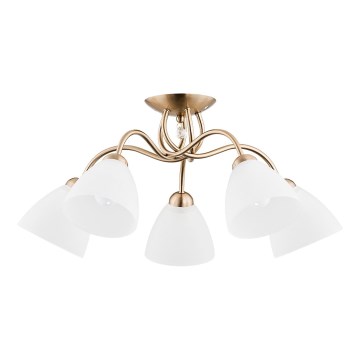 Πλαφονιέρα οροφής AMARILLO 5xE27/15W/230V χρυσό