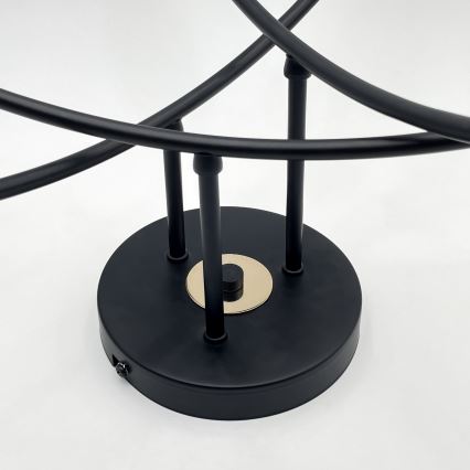 Πλαφονιέρα οροφής ANYA 6xE27/15W/230V μαύρο/χρυσό