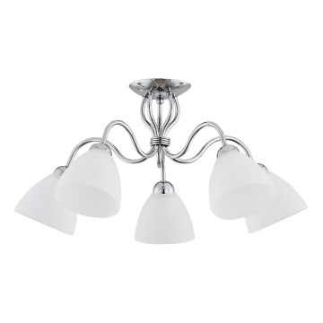Πλαφονιέρα οροφής ARIEL 5xE27/15W/230V γυαλιστερό χρώμιο