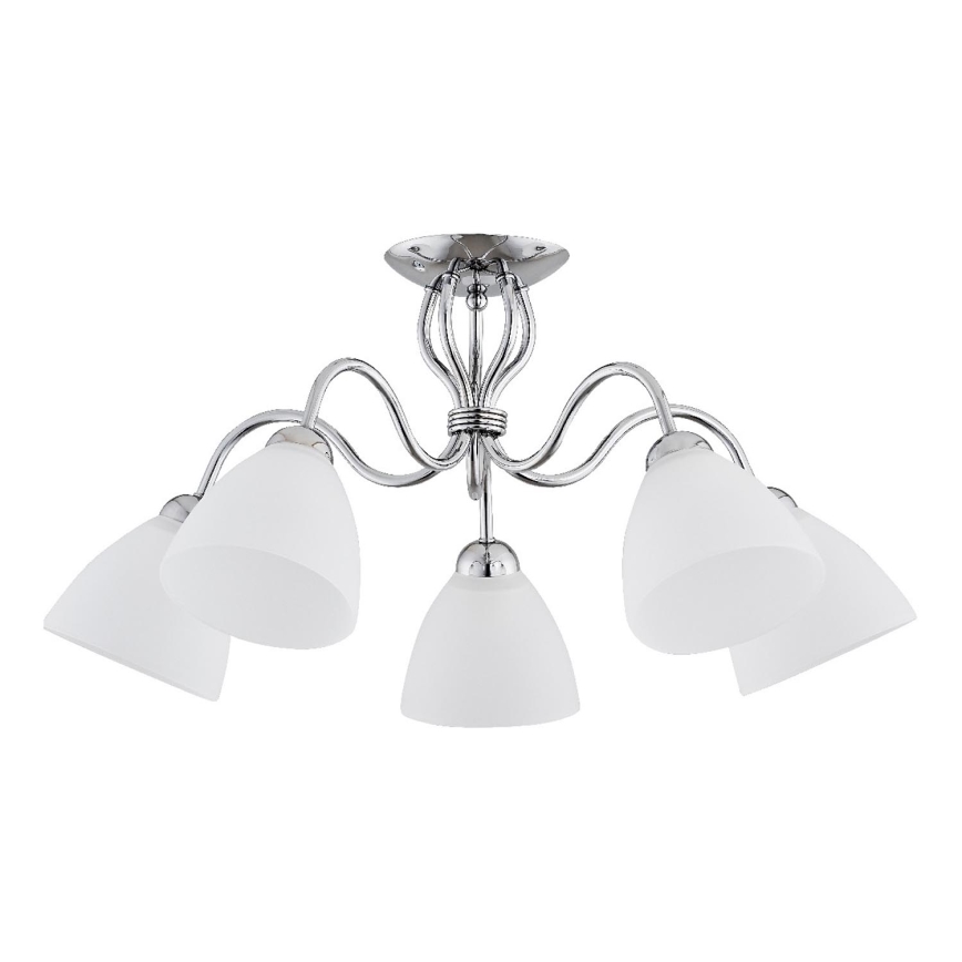 Πλαφονιέρα οροφής ARIEL 5xE27/15W/230V γυαλιστερό χρώμιο