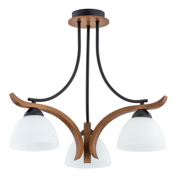 Πλαφονιέρα οροφής BAFIA 3xE27/15W/230V καφέ