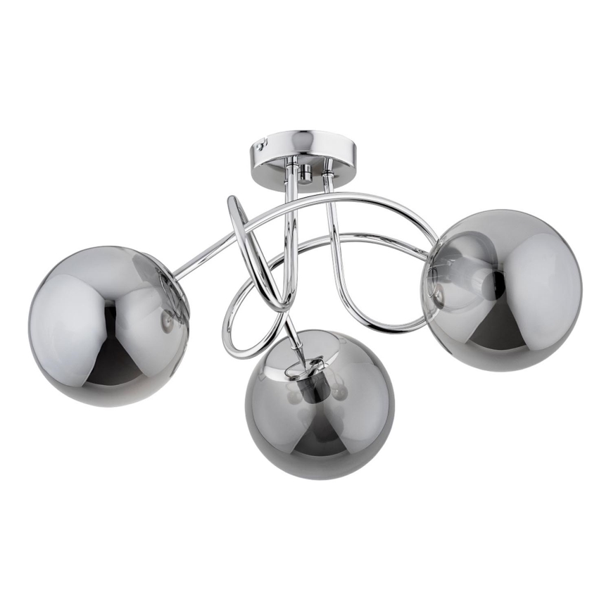 Πλαφονιέρα οροφής BANKO 3xE14/10W/230V γυαλιστερό χρώμιο