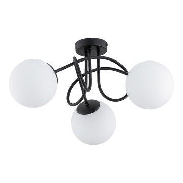 Πλαφονιέρα οροφής BANKO 3xE14/10W/230V μαύρο