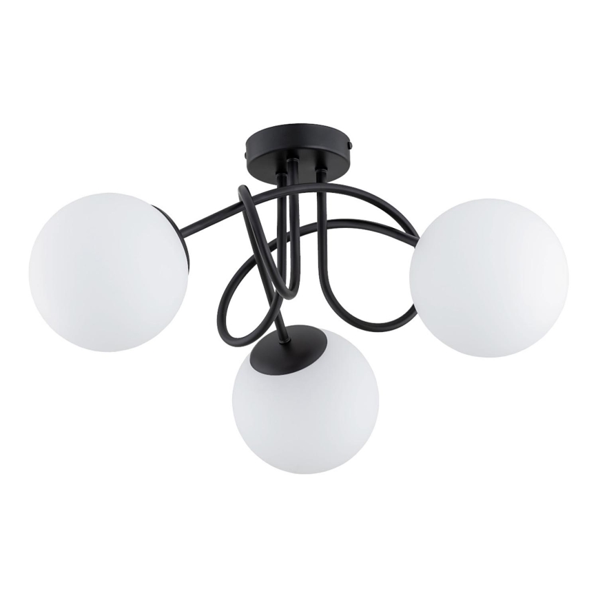 Πλαφονιέρα οροφής BANKO 3xE14/10W/230V μαύρο