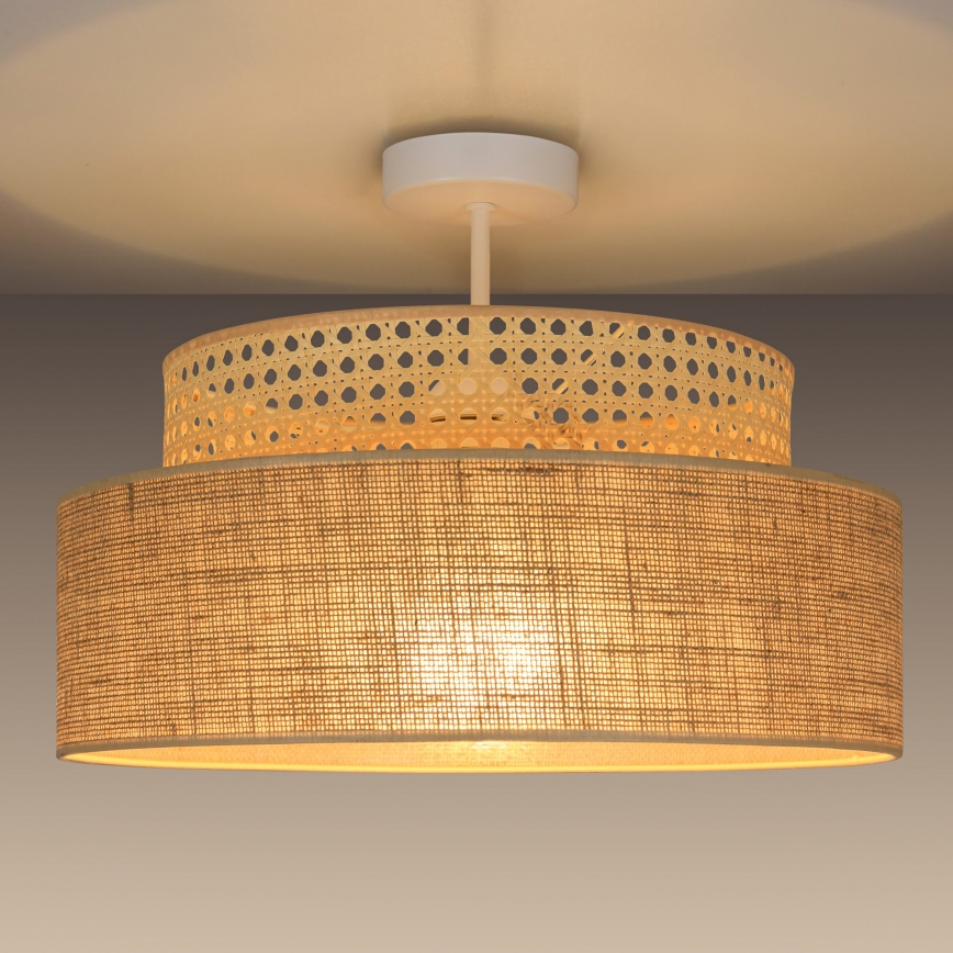 Πλαφονιέρα οροφής BOHO 1xE27/60W/230V διάμετρος 40 cm rattan