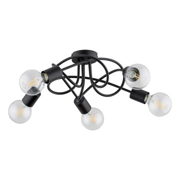 Πλαφονιέρα οροφής BOSTON 5xE27/15W/230V μαύρο
