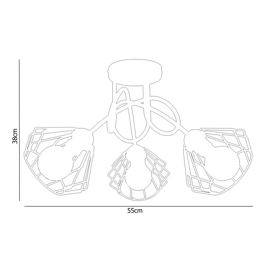 Πλαφονιέρα οροφής CEED 3xE27/60W/230V