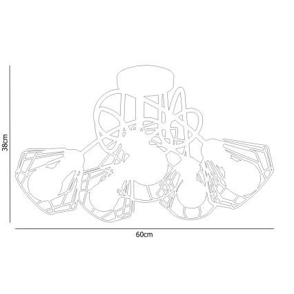 Πλαφονιέρα οροφής CEED 5xE27/60W/230V