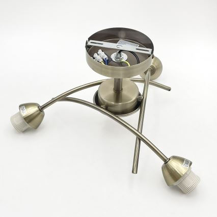 Πλαφονιέρα οροφής DONNA 3xE27/60W/230V πατίνα