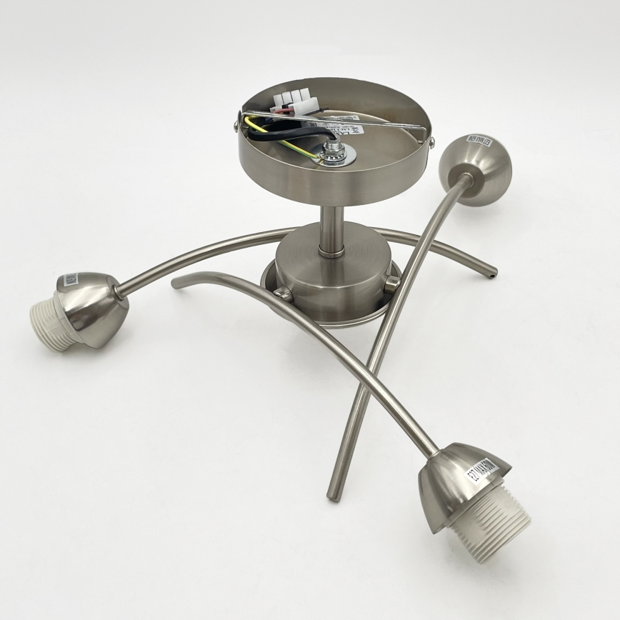 Πλαφονιέρα οροφής DONNA 3xE27/60W/230V νίκελ