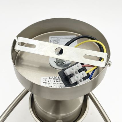 Πλαφονιέρα οροφής DONNA 3xE27/60W/230V νίκελ