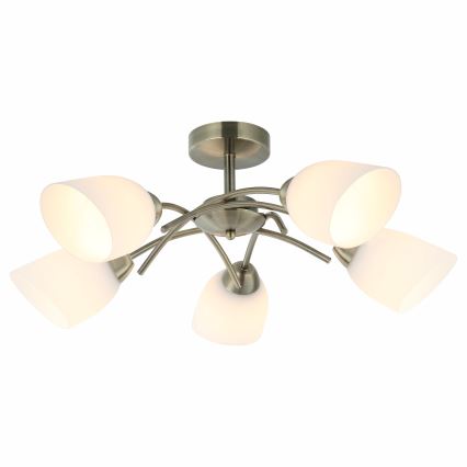 Πλαφονιέρα οροφής DONNA 5xE27/60W/230V πατίνα