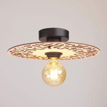 Πλαφονιέρα οροφής FALCO 1xE27/60W/230V διάμετρος 30 cm μπεζ