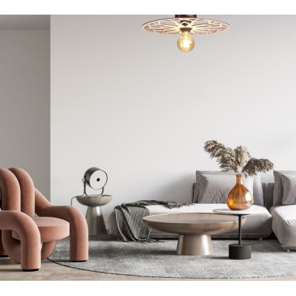 Πλαφονιέρα οροφής FALCO 1xE27/60W/230V διάμετρος 40 cm μπεζ