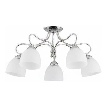 Πλαφονιέρα οροφής FILA 5xE27/15W/230V γυαλιστερό χρώμιο