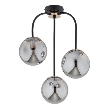 Πλαφονιέρα οροφής GAMMA 3xE14/10W/230V μαύρο