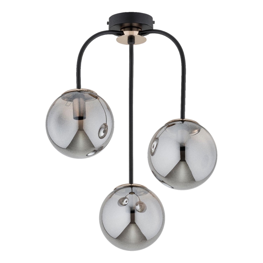 Πλαφονιέρα οροφής GAMMA 3xE14/10W/230V μαύρο