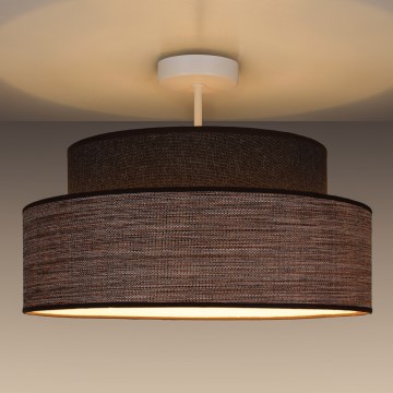 Πλαφονιέρα οροφής GRACE 1xE27/60W/230V διάμετρος 40 cm καφέ/μπεζ