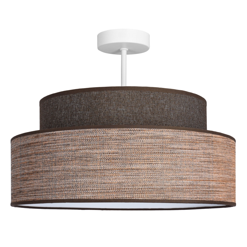 Πλαφονιέρα οροφής GRACE 1xE27/60W/230V διάμετρος 40 cm καφέ/μπεζ