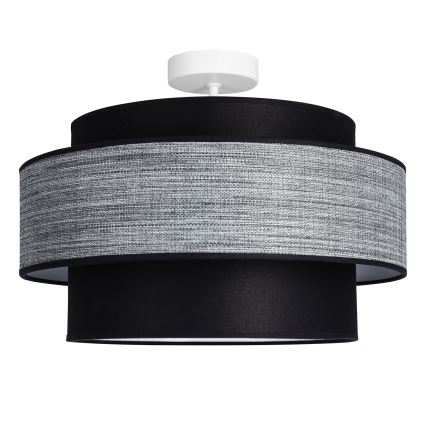 Πλαφονιέρα οροφής GRACE 1xE27/60W/230V διάμετρος 40 cm μαύρο/γκρι