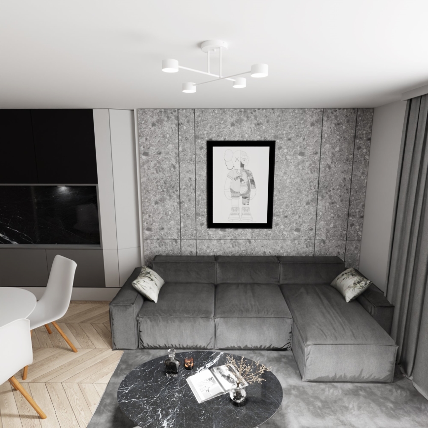 Πλαφονιέρα οροφής HALO 4xGX53/10W/230V λευκό