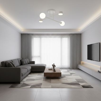 Πλαφονιέρα οροφής HOLON 2xG9/8W/230V + 2xGX53/12W γκρι