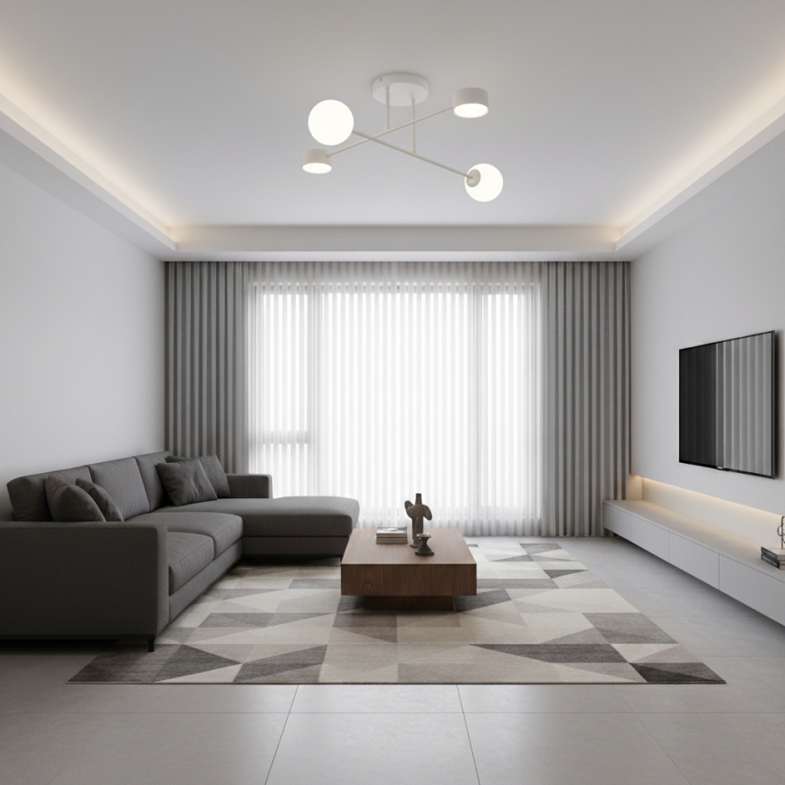 Πλαφονιέρα οροφής HOLON 2xG9/8W/230V + 2xGX53/12W γκρι