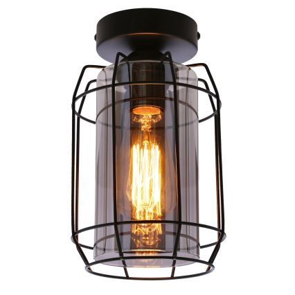 Πλαφονιέρα οροφής JONERA 1xE27/40W/230V μαύρο