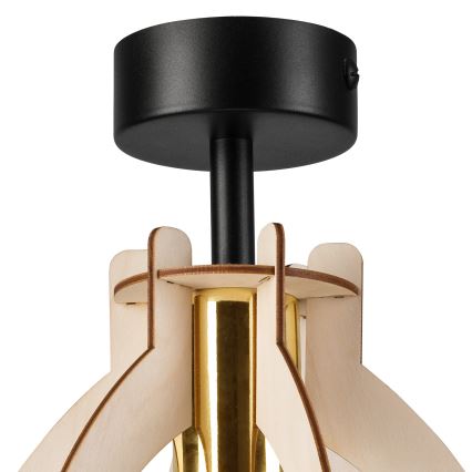 Πλαφονιέρα οροφής LANDO 1xE27/15W/230V διάμετρος 21 cm οξιά