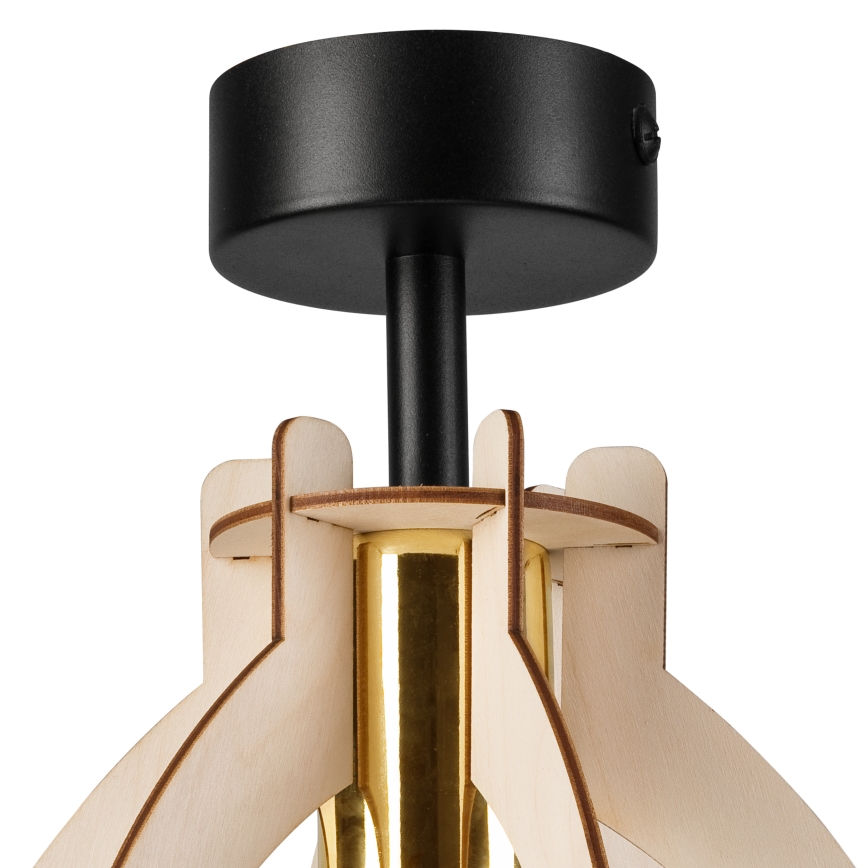 Πλαφονιέρα οροφής LANDO 1xE27/15W/230V διάμετρος 21 cm οξιά