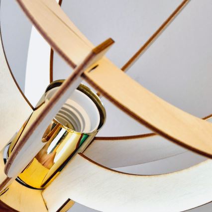 Πλαφονιέρα οροφής LANDO 1xE27/15W/230V διάμετρος 21 cm οξιά