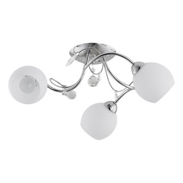 Πλαφονιέρα οροφής LIVIA 3xE14/10W/230V γυαλιστερό χρώμιο