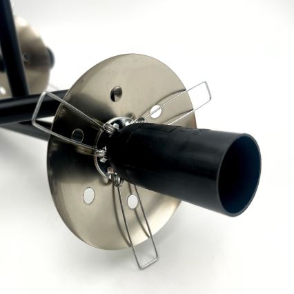 Πλαφονιέρα οροφής MALENA 3xE14/5W/230V μαύρο/φιμέ