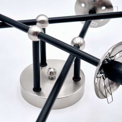 Πλαφονιέρα οροφής MALENA 6xE14/5W/230V ματ χρώμιο/φιμέ