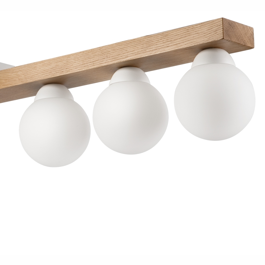 Πλαφονιέρα οροφής MATTE 2xE27/15W/230V + 3xG9/5W/230V λευκό/δρυς