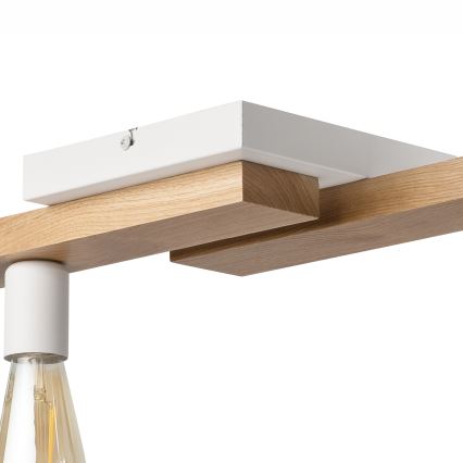 Πλαφονιέρα οροφής MATTE 2xE27/15W/230V + 3xG9/5W/230V λευκό/δρυς