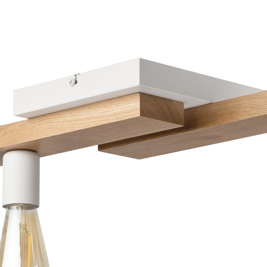 Πλαφονιέρα οροφής MATTE 2xE27/15W/230V + 3xG9/5W/230V λευκό/δρυς