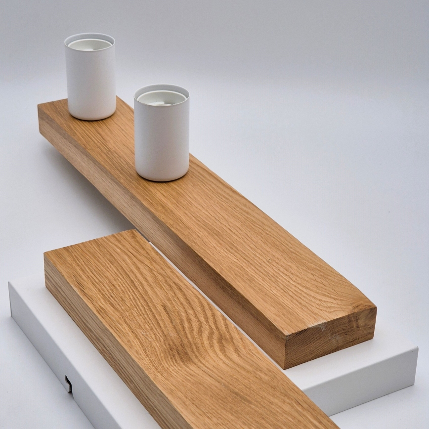 Πλαφονιέρα οροφής MATTE 2xE27/15W/230V + 3xG9/5W/230V λευκό/δρυς