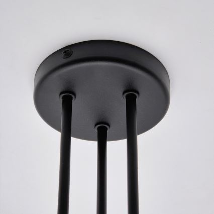 Πλαφονιέρα οροφής MATYLDA 3xE27/60W/230V μαύρο