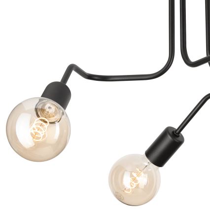 Πλαφονιέρα οροφής MATYLDA 3xE27/60W/230V μαύρο