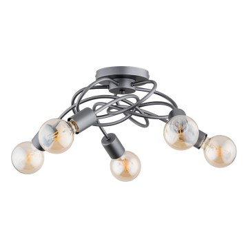 Πλαφονιέρα οροφής MAXIS 5xE27/15W/230V γκρι
