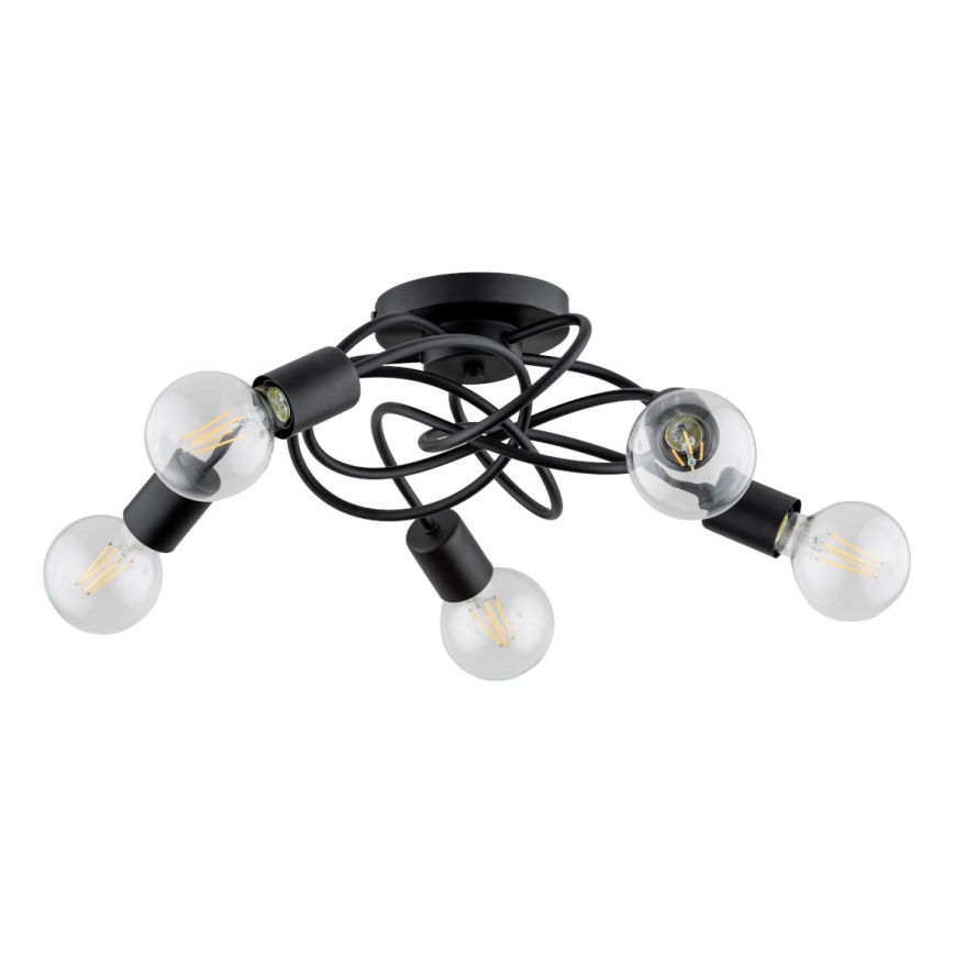Πλαφονιέρα οροφής MAXIS 5xE27/15W/230V μαύρο
