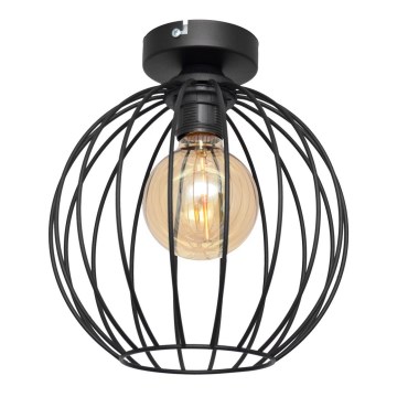 Πλαφονιέρα οροφής MERCURE 1xE27/15W/230V δ. 24 cm μαύρο