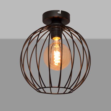 Πλαφονιέρα οροφής MERCURE 1xE27/15W/230V δ. 24 cm μαύρο