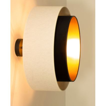 Πλαφονιέρα οροφής NATIA 1xE27/60W/230V λευκό/μαύρο