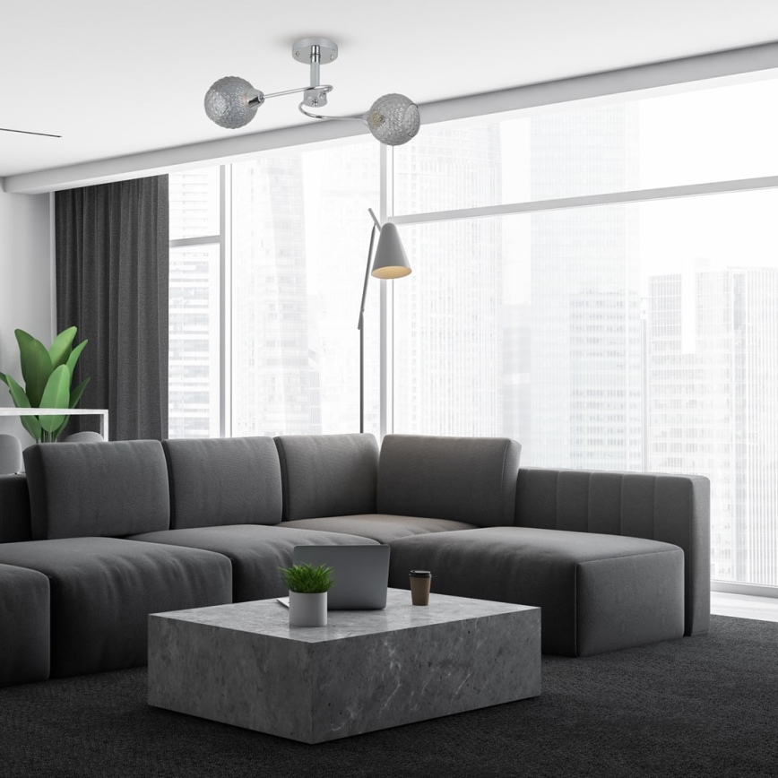 Πλαφονιέρα οροφής OAKLAND 2xE27/60W/230V